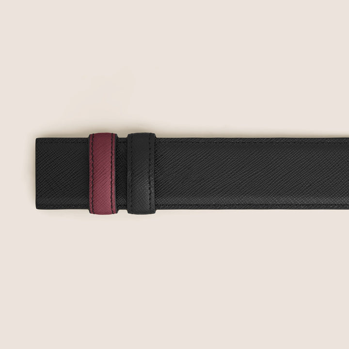 Montblanc Cassis/Black 35 mm Reversible Leather Belt MB199672