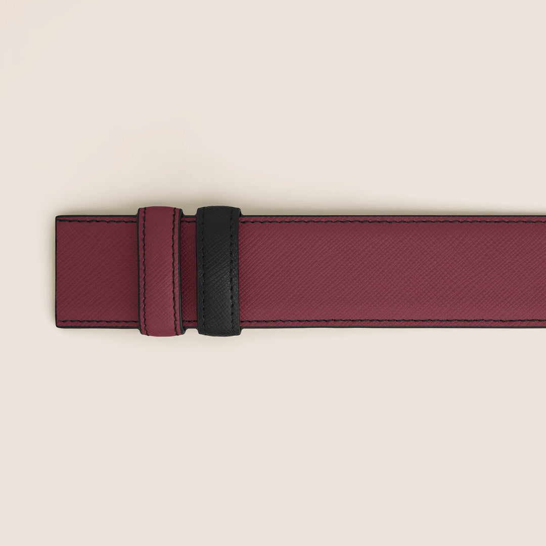 Montblanc Cassis/Black 35 mm Reversible Leather Belt MB199672