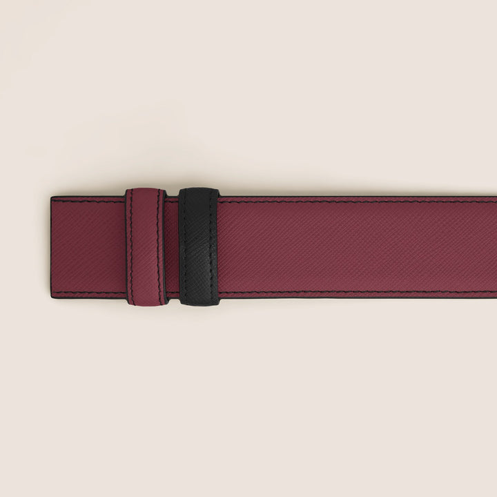 Montblanc Cassis/Black 35 mm Reversible Leather Belt MB199672