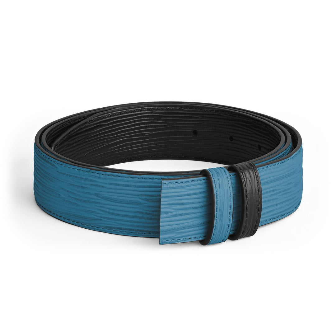 Montblanc Smoky Blue/Black 35 mm Reversible Leather Belt MB199674
