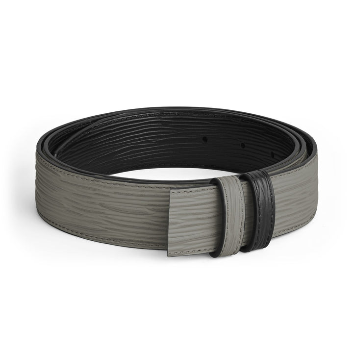 Montblanc Medium Grey/Black 35 mm Reversible Leather Belt MB199675