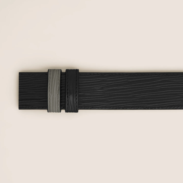 Montblanc Medium Grey/Black 35 mm Reversible Leather Belt MB199675