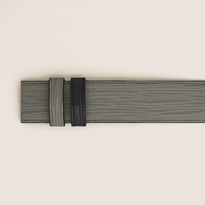 Montblanc Medium Grey/Black 35 mm Reversible Leather Belt MB199675