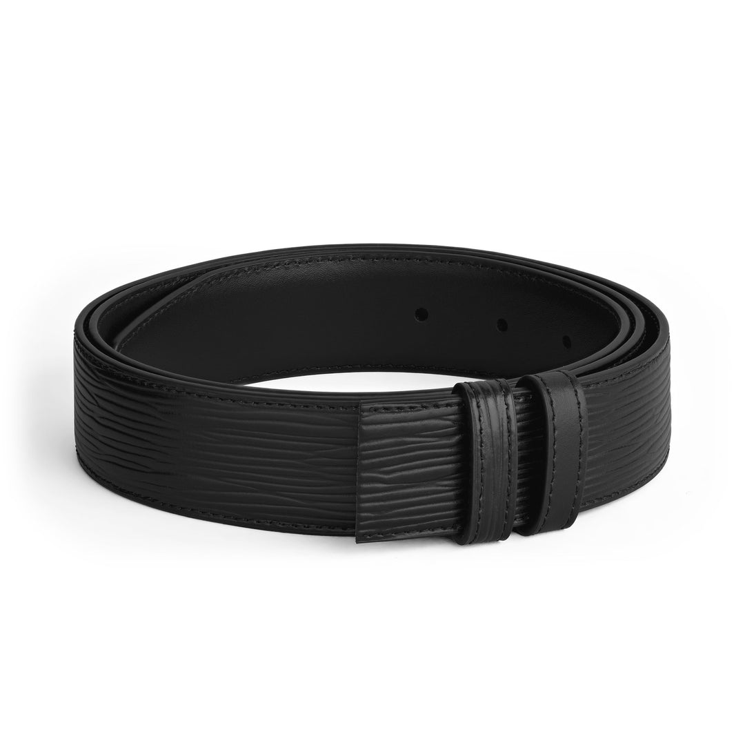 Montblanc Black Bark-Print/Plain 35 mm Reversible Leather Belt MB199677