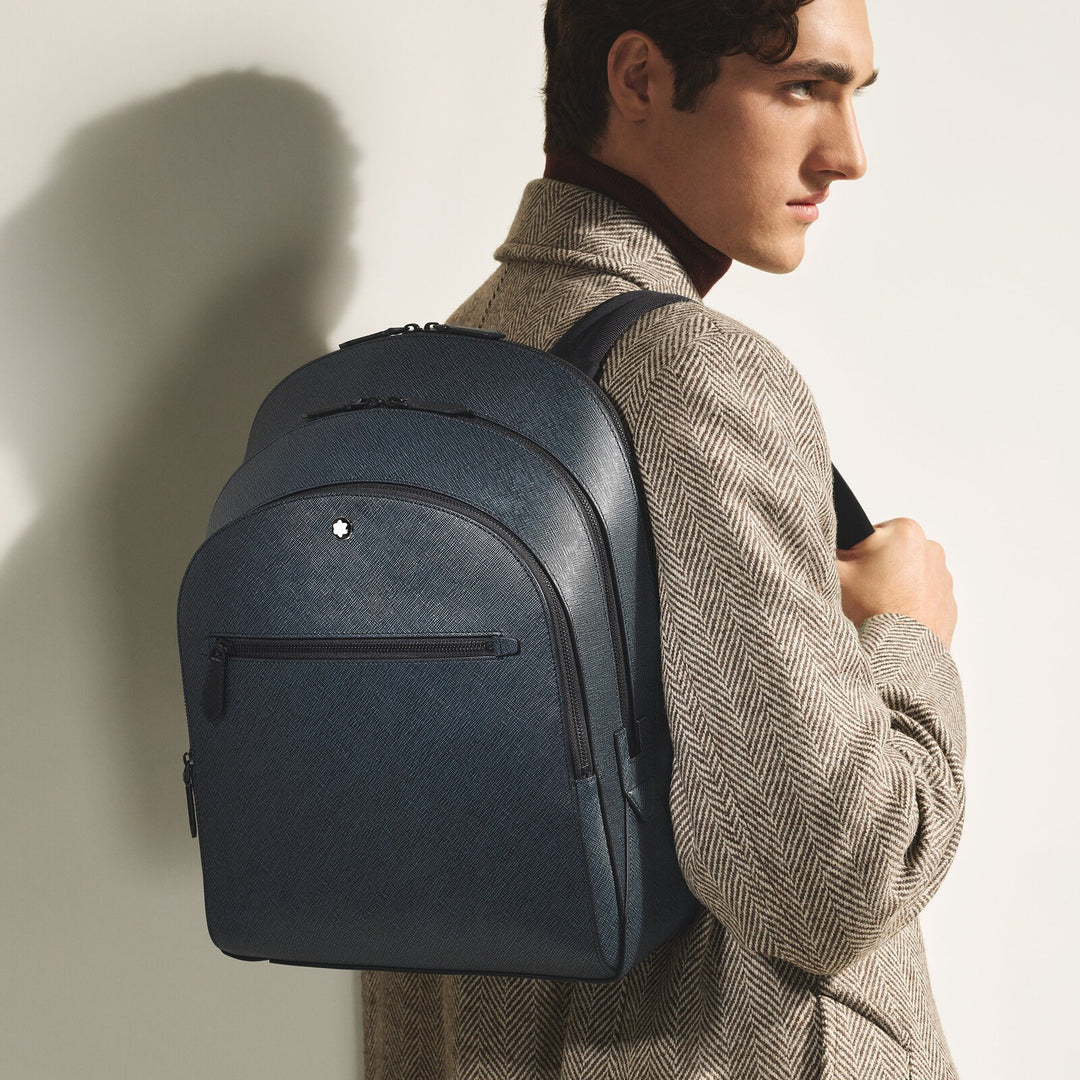 Montblanc Medium Backpack with 3 Compartments in Sartorial Leather MB220335