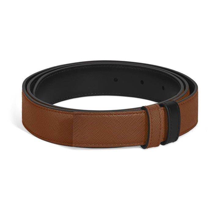 Montblanc Fauve Sartorial/black Meisterstück 30mm reversible leather strap MB220585