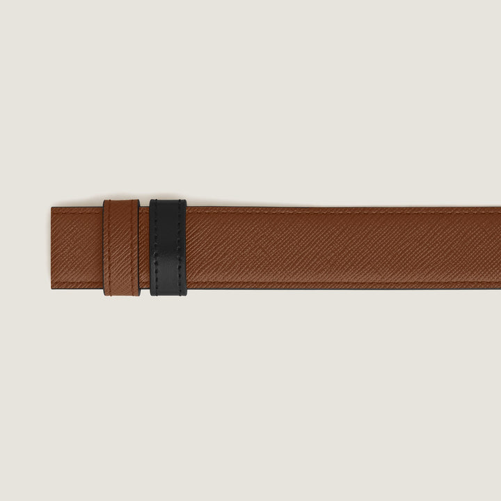Montblanc Fauve Sartorial/black Meisterstück 30mm reversible leather strap MB220585