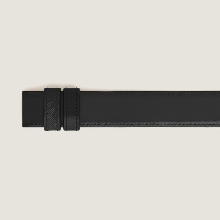 Montblanc Black Sartorial/black Meisterstück 30mm reversible leather strap MB220586