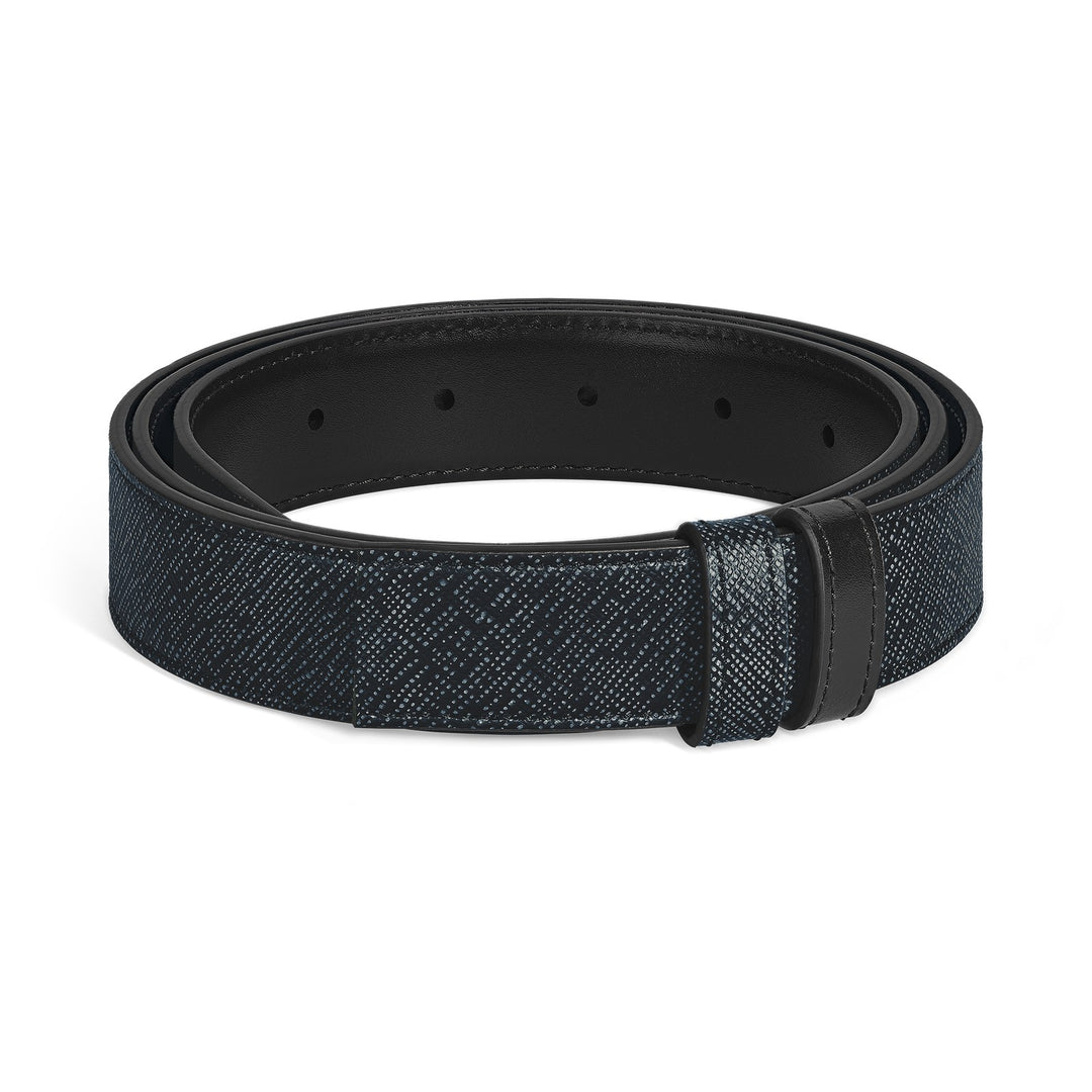 Montblanc Tweed blue Sartorial/black Meisterstück 30mm reversible leather strap MB220587