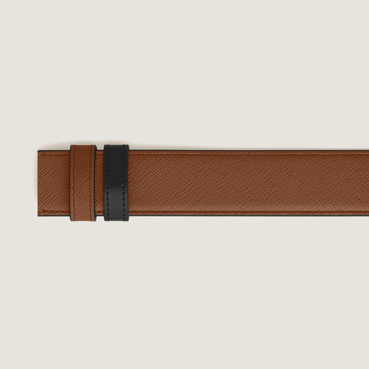 Montblanc Fauve Sartorial/black Meisterstück 35mm reversible leather strap MB220589