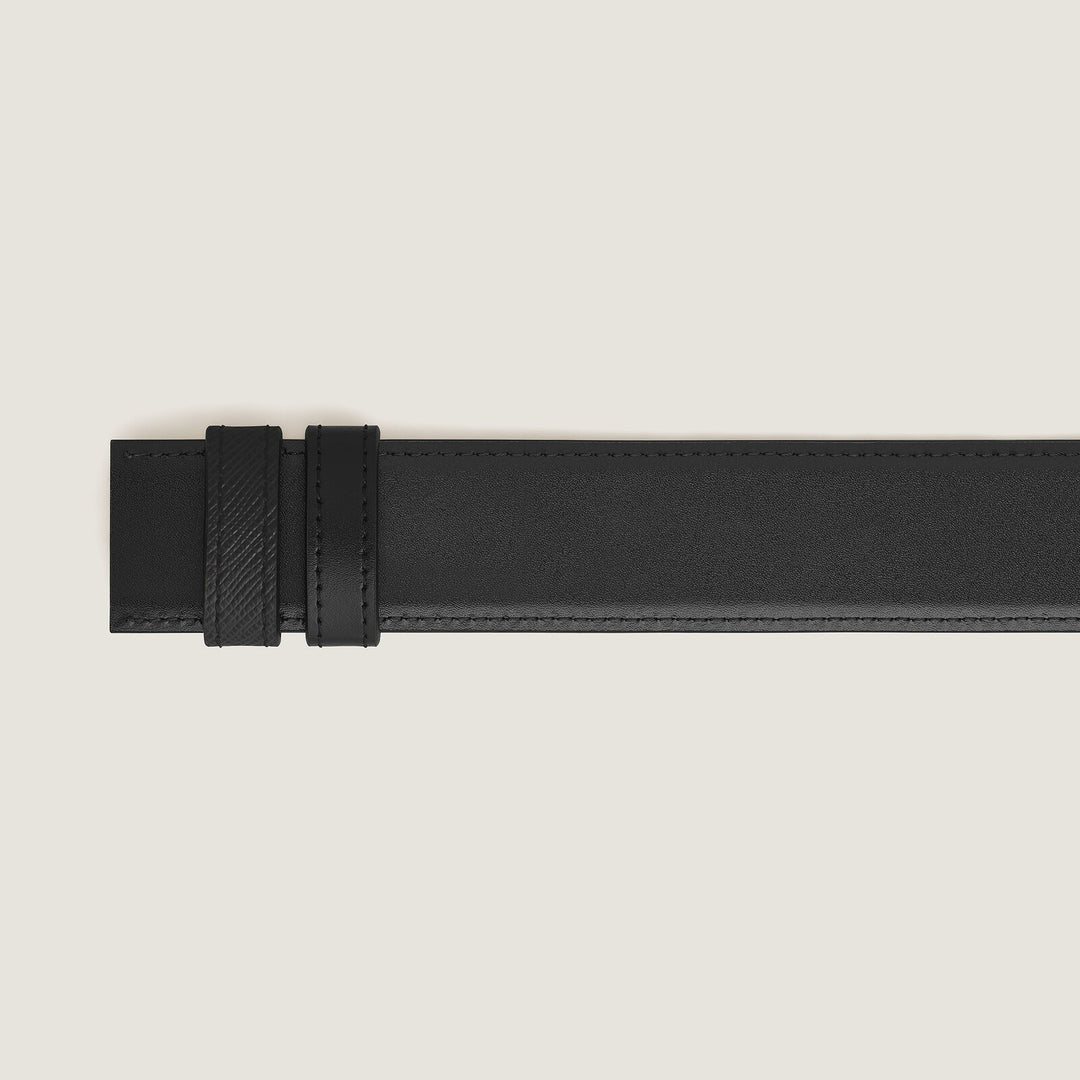 Montblanc Black Sartorial/black Meisterstück 35mm reversible leather strap MB220590