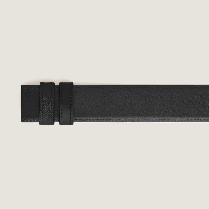 Montblanc Black Sartorial/black Meisterstück 35mm reversible leather strap MB220590