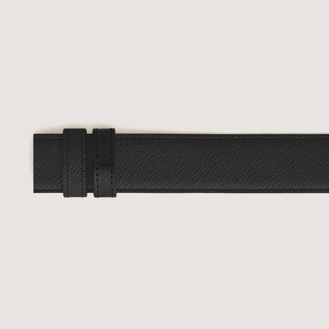 Montblanc Black Sartorial/black Meisterstück 35mm reversible leather strap MB220590