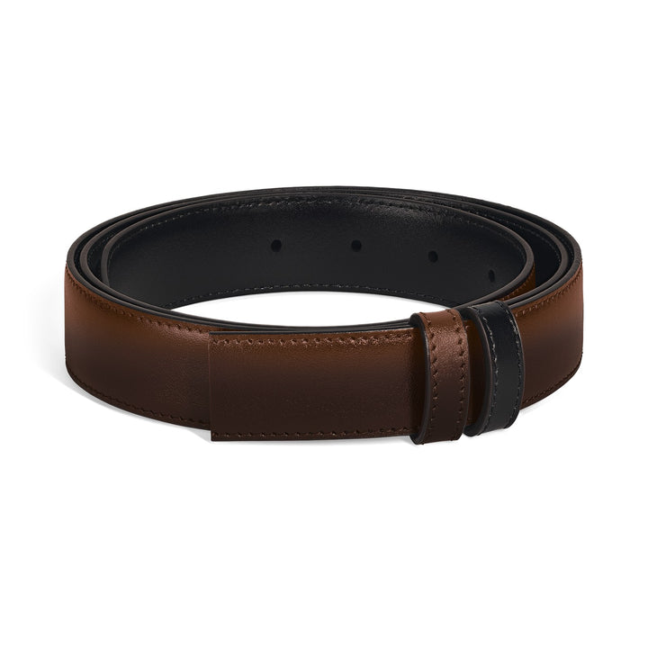 Montblanc Brown Meisterstück/black Meisterstück 30mm reversible leather strap MB220593
