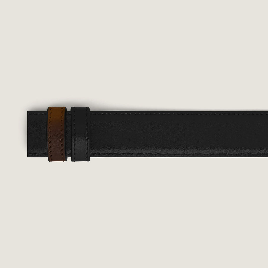 Montblanc Brown Meisterstück/black Meisterstück 30mm reversible leather strap MB220593