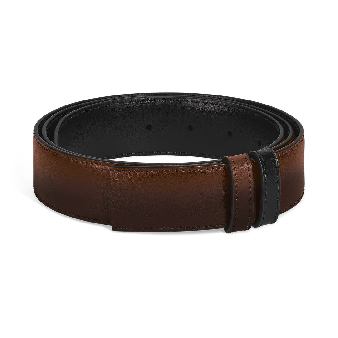 Montblanc Brown Meisterstück/black Meisterstück 35mm reversible leather strap MB220595
