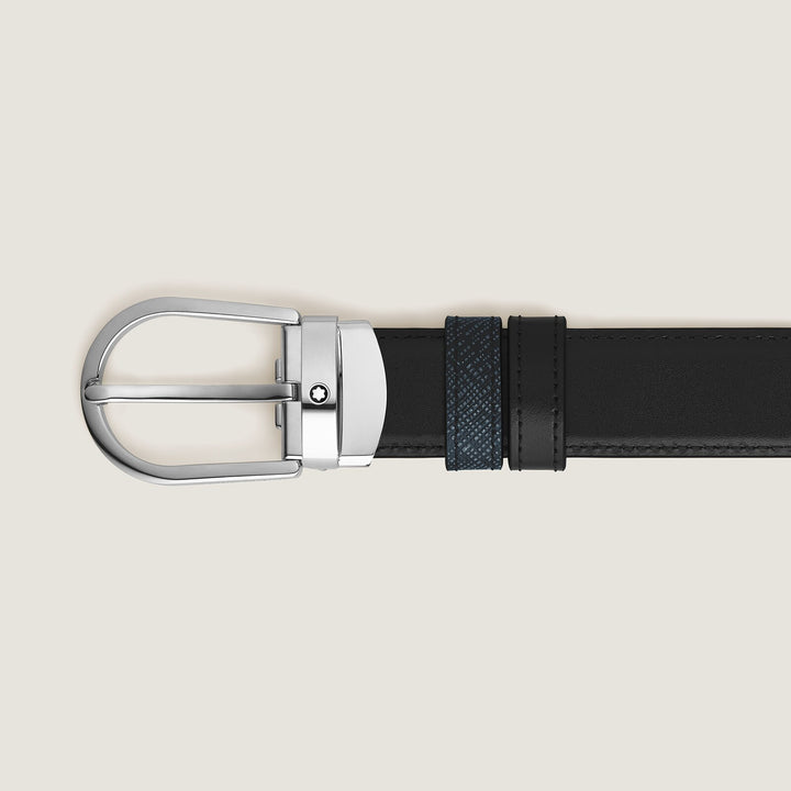 Montblanc Horseshoe 30 mm Reversible Belt in Sartorial Leather MB220965