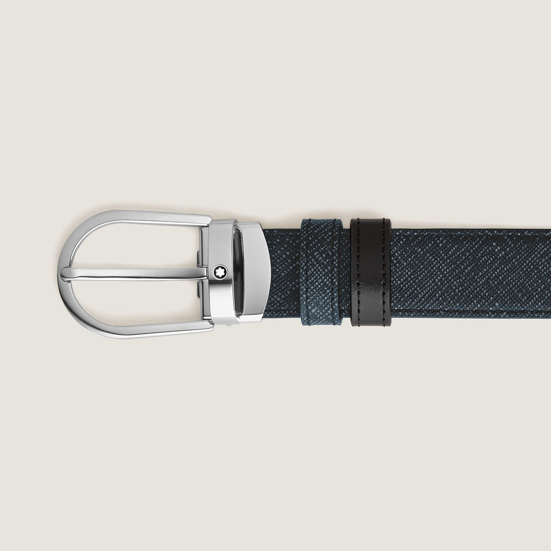 Montblanc Horseshoe 30 mm Reversible Belt in Sartorial Leather MB220965