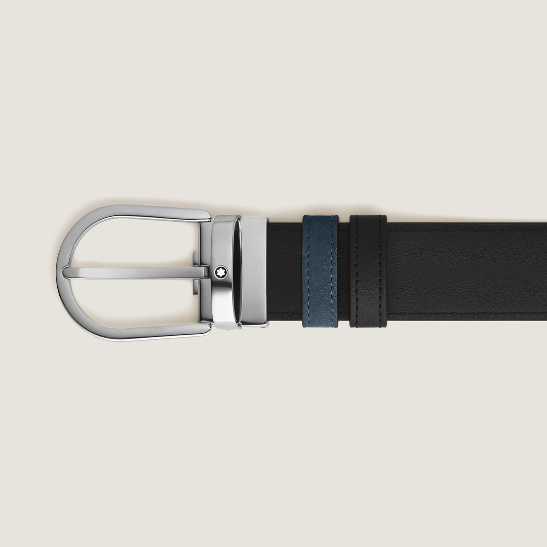 Montblanc Horseshoe 35 mm Reversible Belt in Suede Leather MB220978