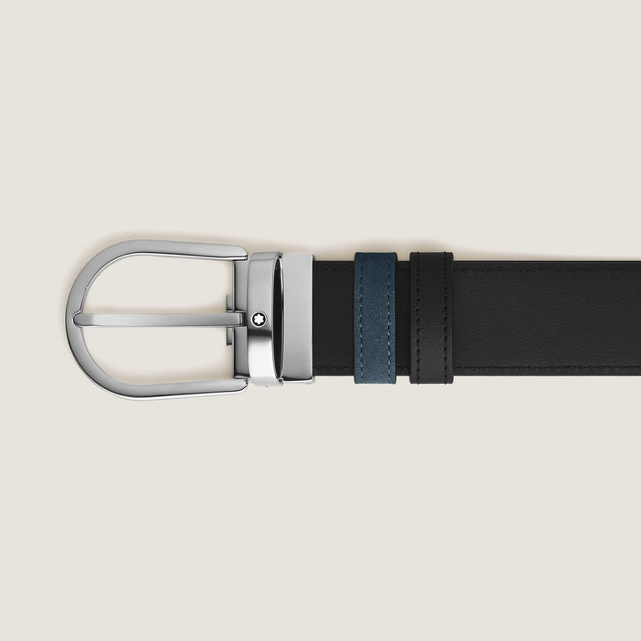 Montblanc Horseshoe 35 mm Reversible Belt in Suede Leather MB220978