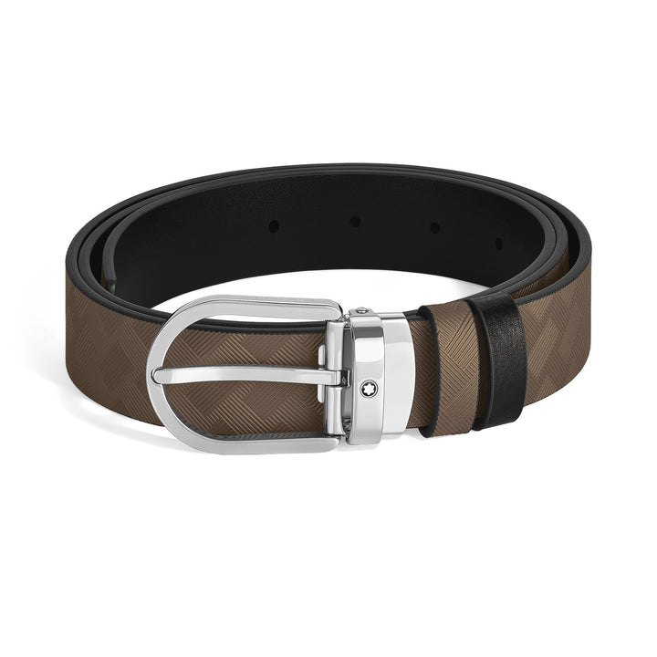 Montblanc Horseshoe 30 mm Reversible Belt in Extreme Leather MB220982