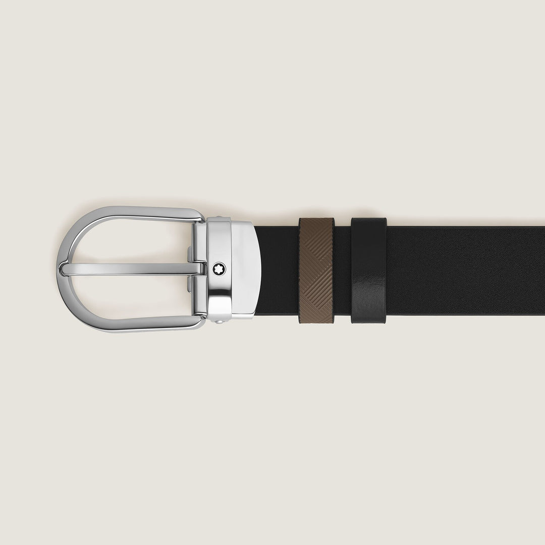 Montblanc Horseshoe 30 mm Reversible Belt in Extreme Leather MB220982