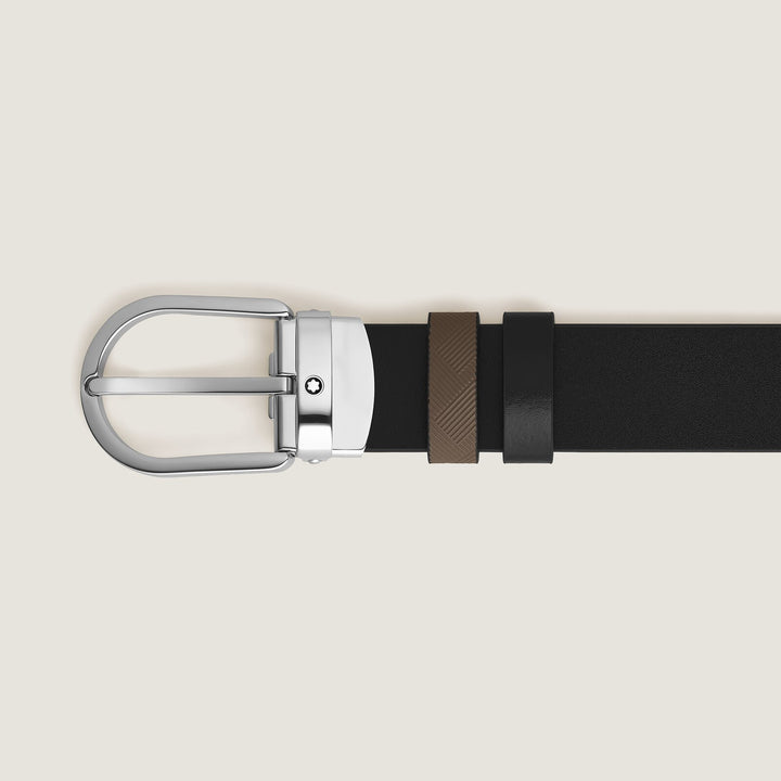 Montblanc Horseshoe 30 mm Reversible Belt in Extreme Leather MB220982