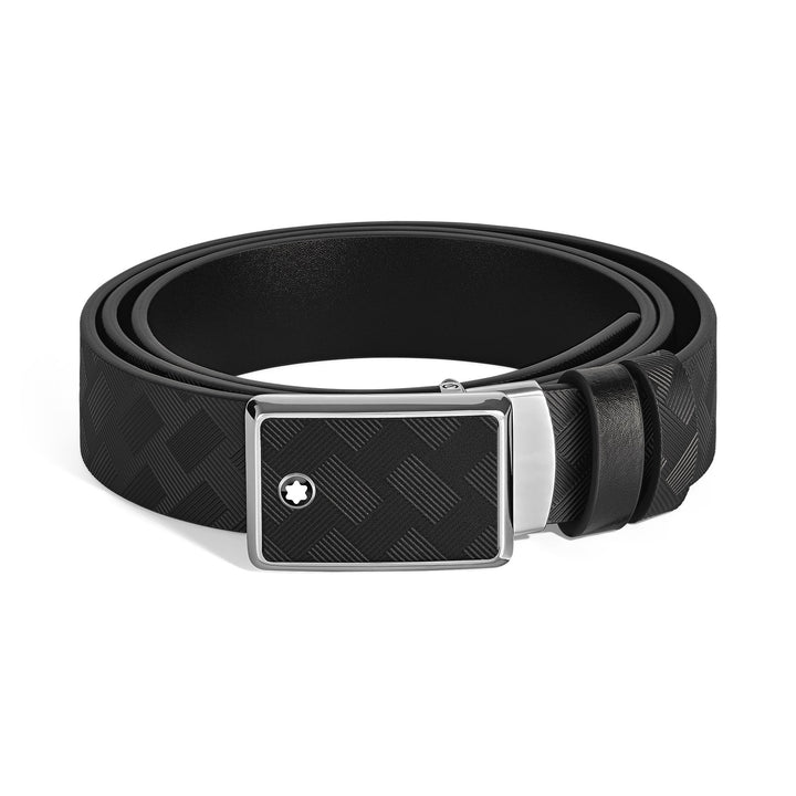 Montblanc Marquetry Plate 35 mm Reversible Belt in Extreme Leather MB221020