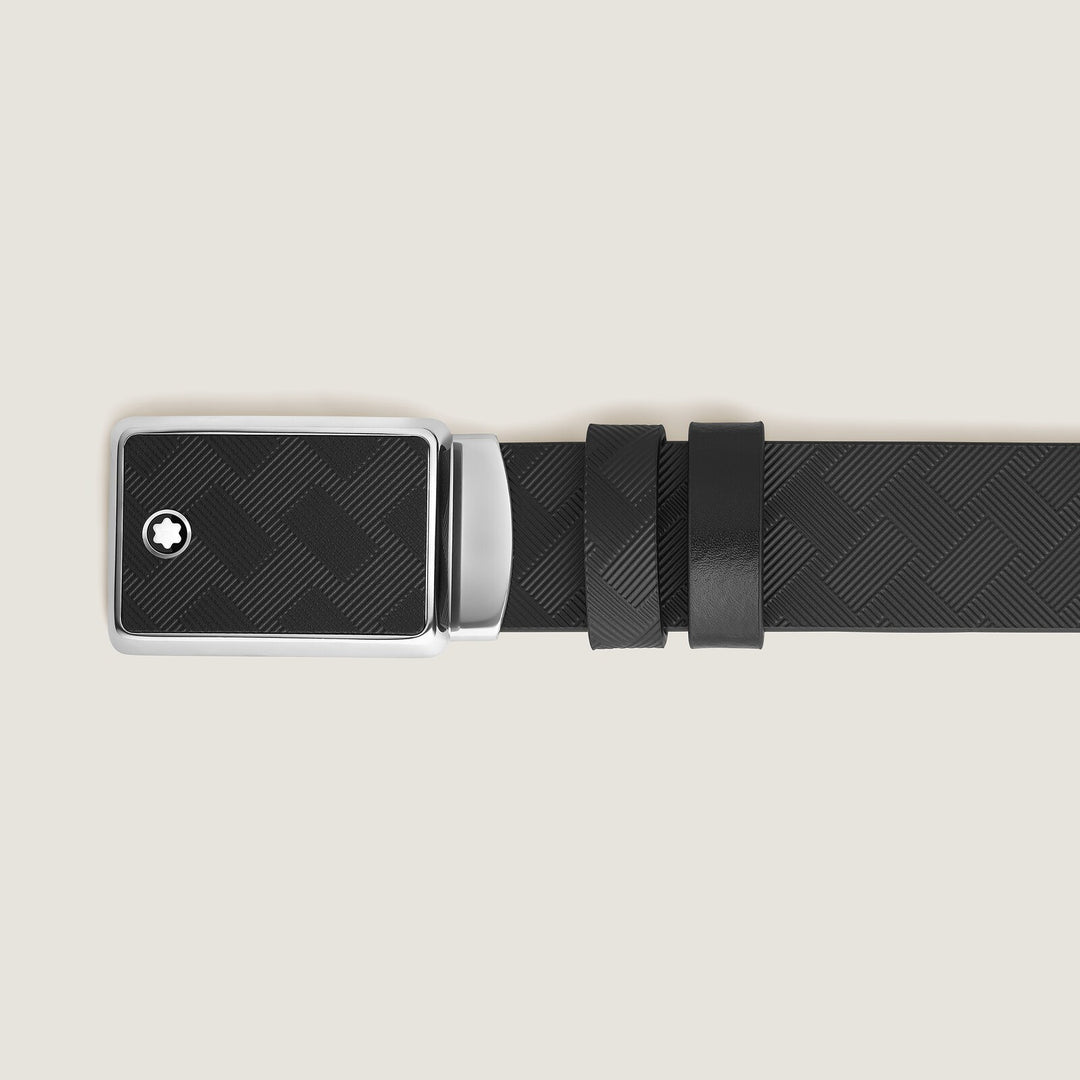 Montblanc Marquetry Plate 35 mm Reversible Belt in Extreme Leather MB221020