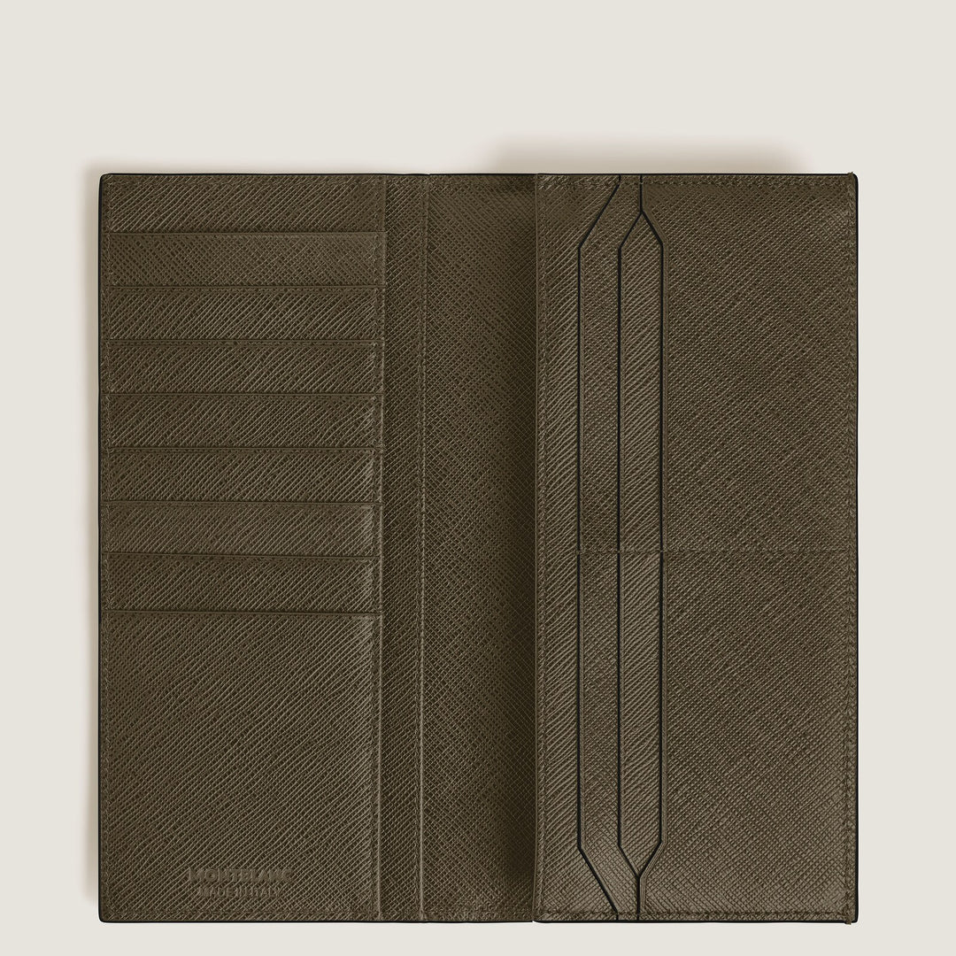 Montblanc Long Wallet 14cc with Zip in Sartorial Leather MB221364