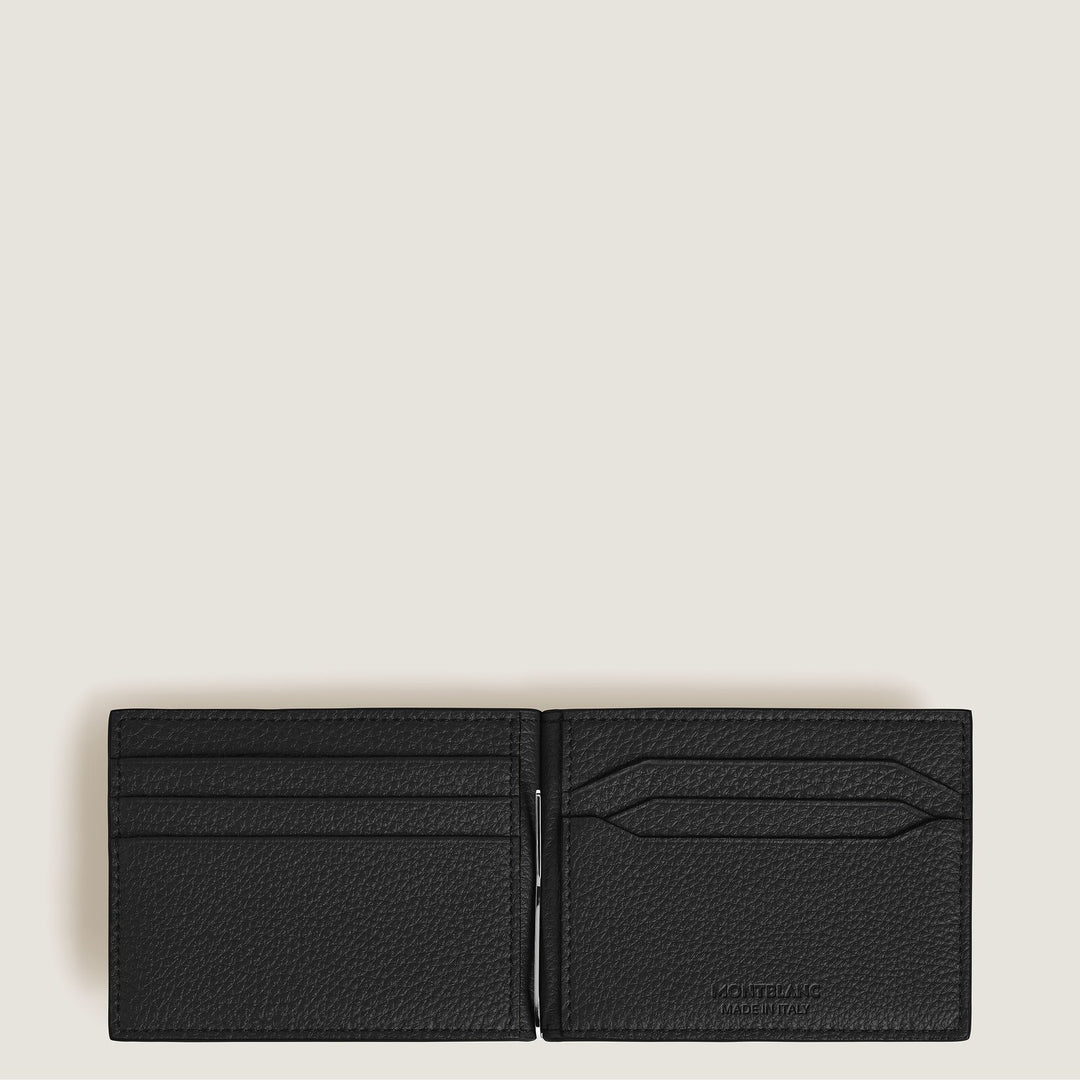 Montblanc Wallet 6cc with Money Clip in Grain Leather MB221402