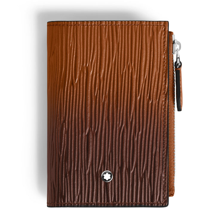 Montblanc Mini Vertical Wallet 6cc in Corteccia Sfumato Leather MB221412