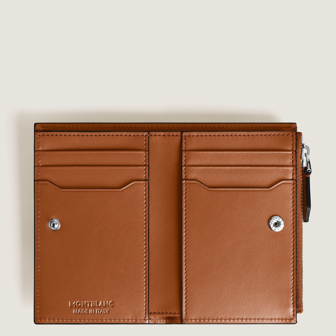 Montblanc Mini Vertical Wallet 6cc in Corteccia Sfumato Leather MB221412