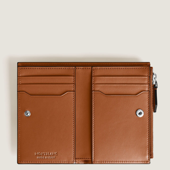 Montblanc Mini Vertical Wallet 6cc in Corteccia Sfumato Leather MB221412