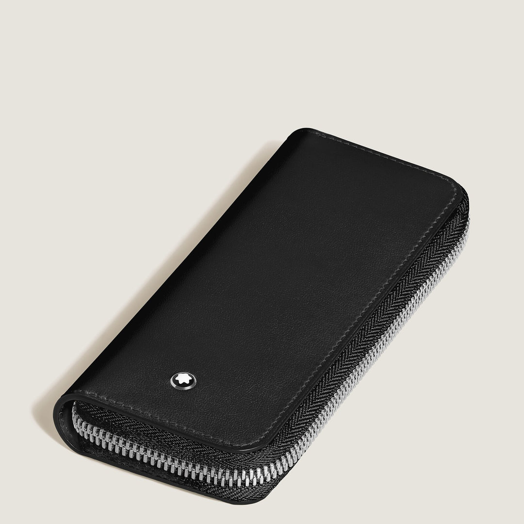 Montblanc 2-Pen Pouch with zip in Meisterstück Leather MB221452