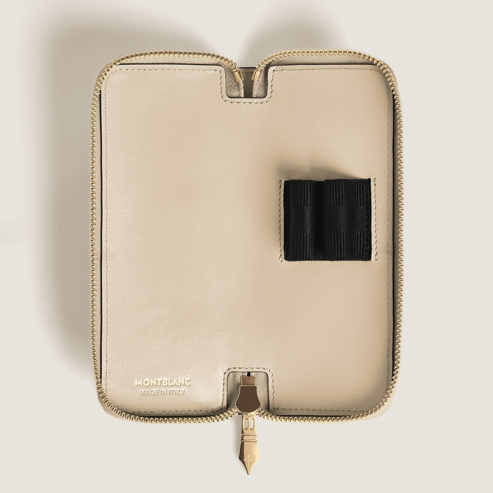 Montblanc 2-Pen Pouch with zip in Meisterstück Leather MB221454