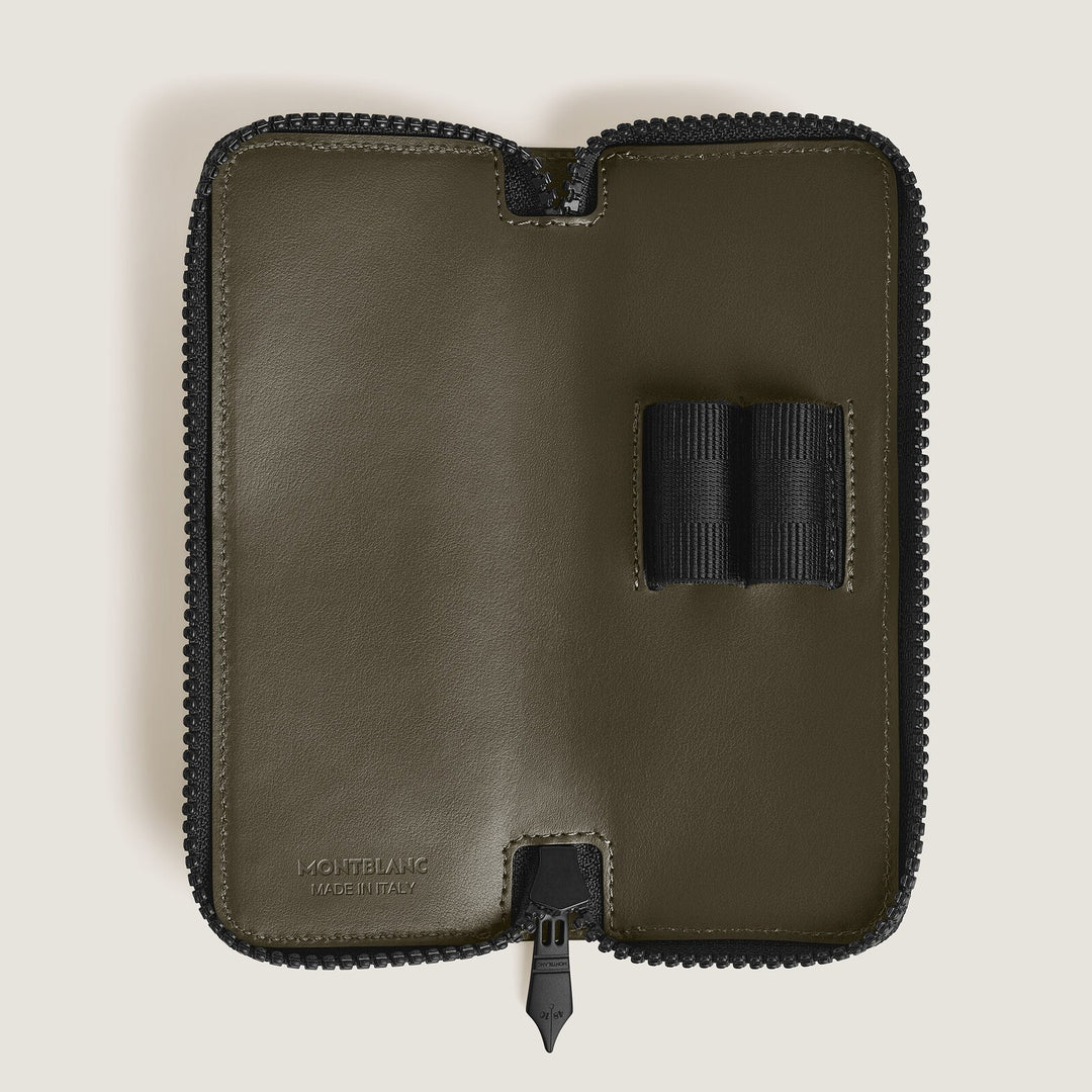 Montblanc 2-Pen Pouch with zip in Extreme Leather MB221458