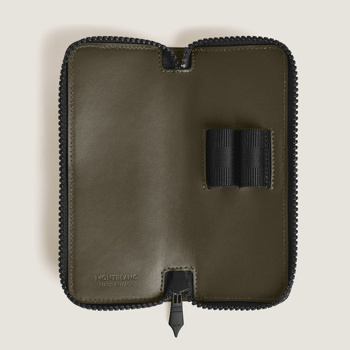 Montblanc 2-Pen Pouch with zip in Extreme Leather MB221458