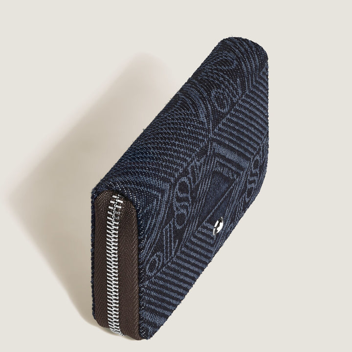 Montblanc Mini Wallet 2cc with Zip in 4810 Denim MB221478