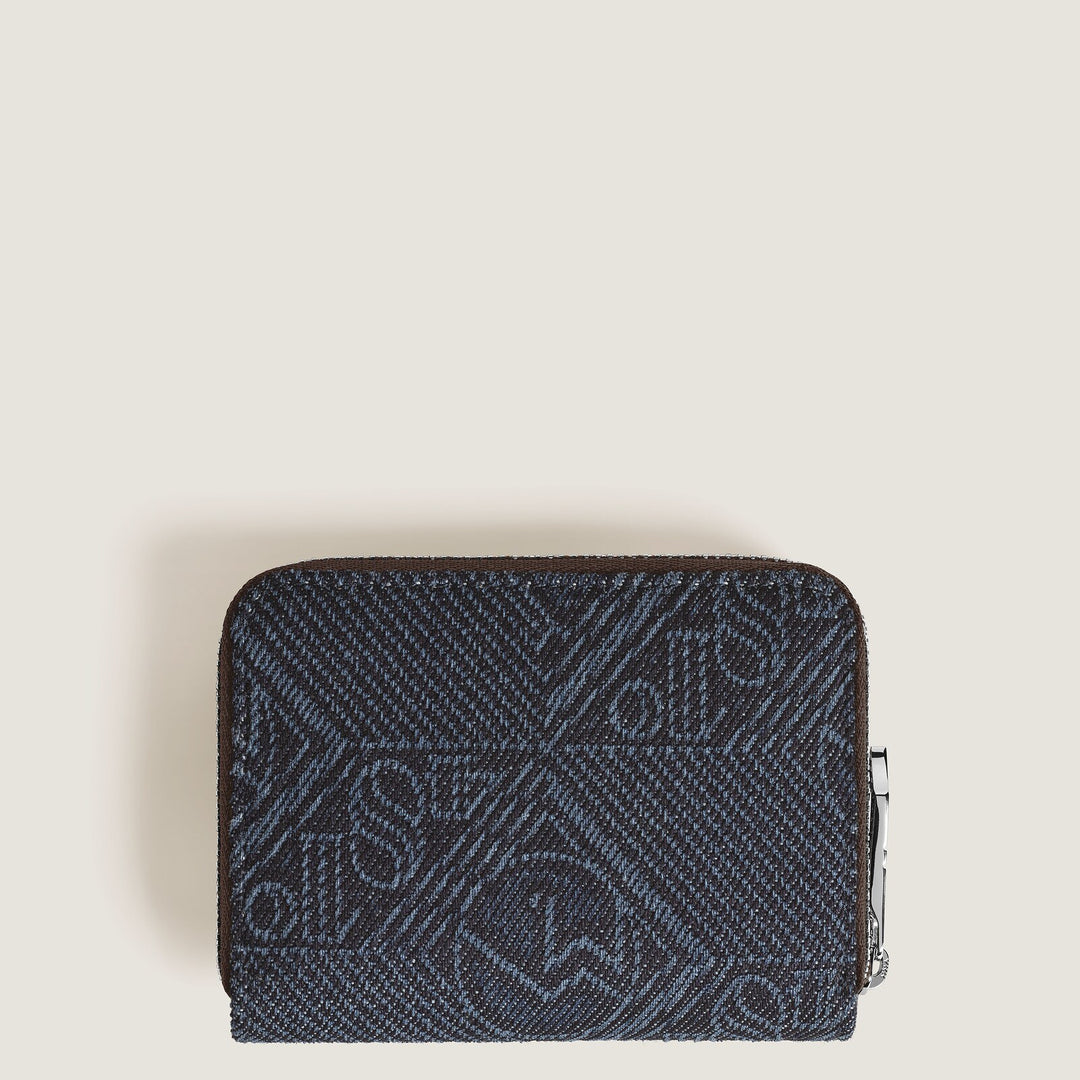 Montblanc Mini Wallet 2cc with Zip in 4810 Denim MB221478