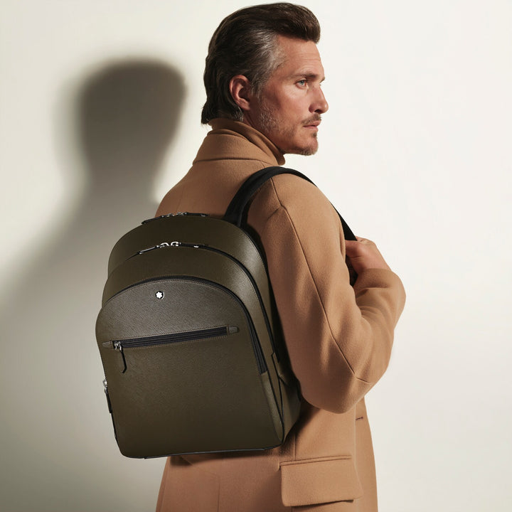 Montblanc Medium Backpack with 3 Compartments in Sartorial Leather MB221542