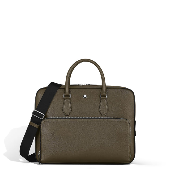 Montblanc Medium Briefcase with Pocket in Sartorial Leather MB221546