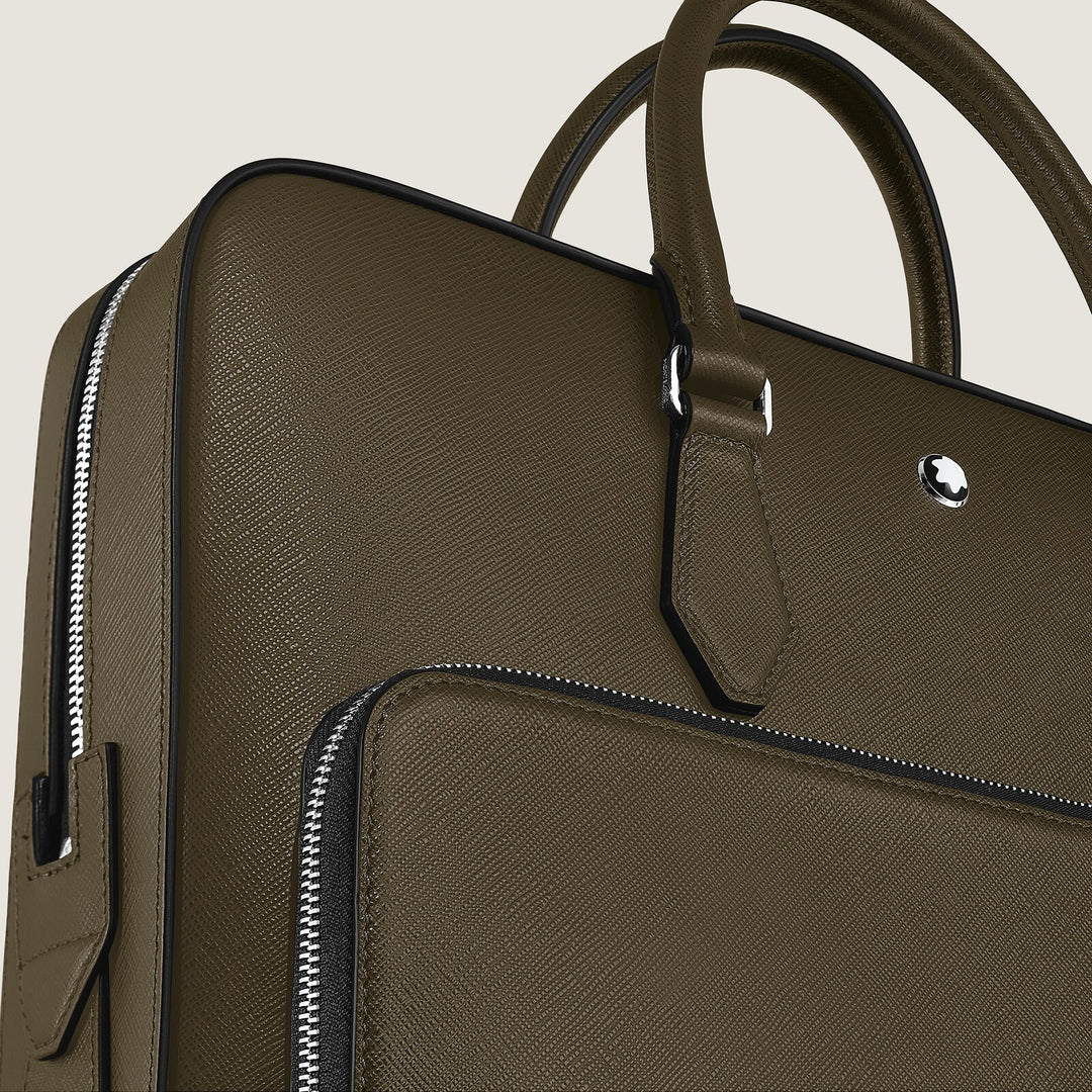 Montblanc Medium Briefcase with Pocket in Sartorial Leather MB221546