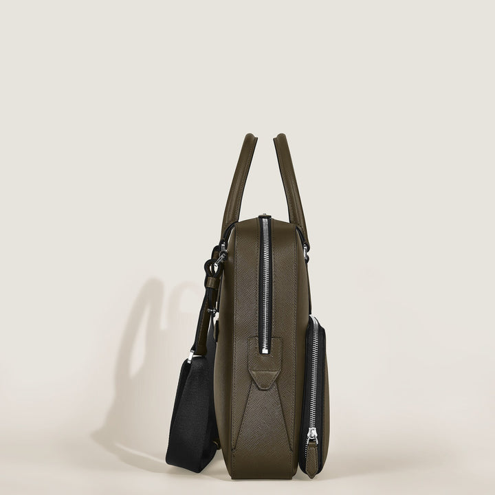 Montblanc Medium Briefcase with Pocket in Sartorial Leather MB221546