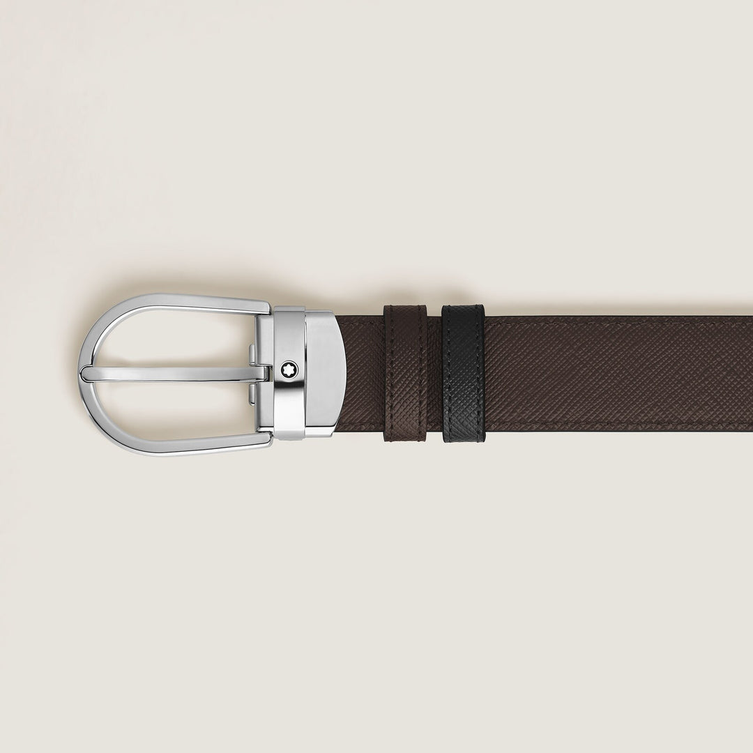 Montblanc Horseshoe 30 mm Reversible Belt in Sartorial Leather MB222139