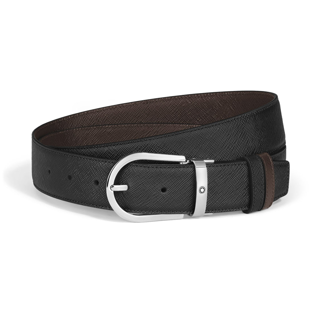 Montblanc Horseshoe 35 mm Reversible Belt in Sartorial Leather MB222145