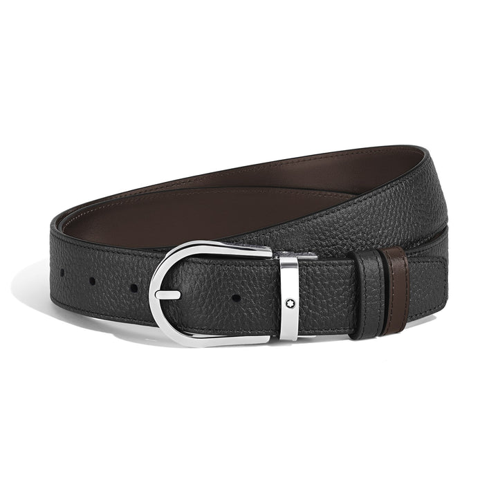 Montblanc Horseshoe 35 mm Reversible Belt in Grain Leather MB222153