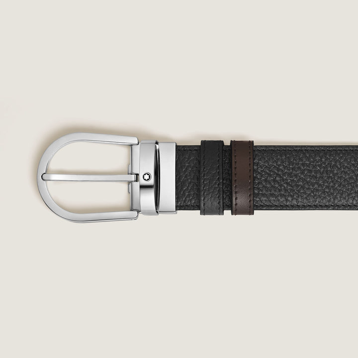 Montblanc Horseshoe 35 mm Reversible Belt in Grain Leather MB222153