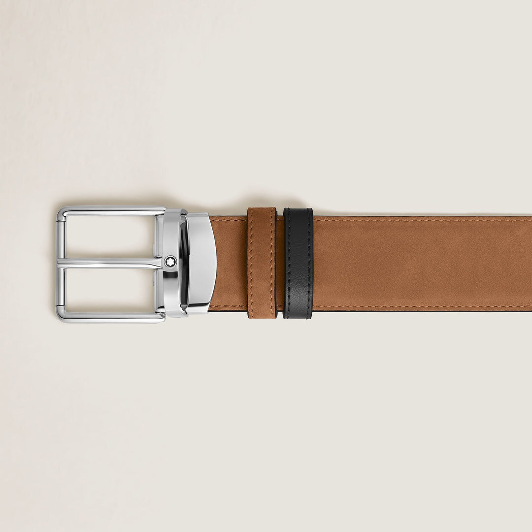 Montblanc Everyday 35 mm Reversible Belt in Suede Leather MB222179