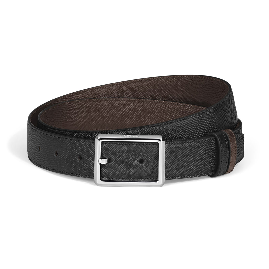 Montblanc Rectangular 30 mm Reversible Belt in Sartorial Leather MB222193